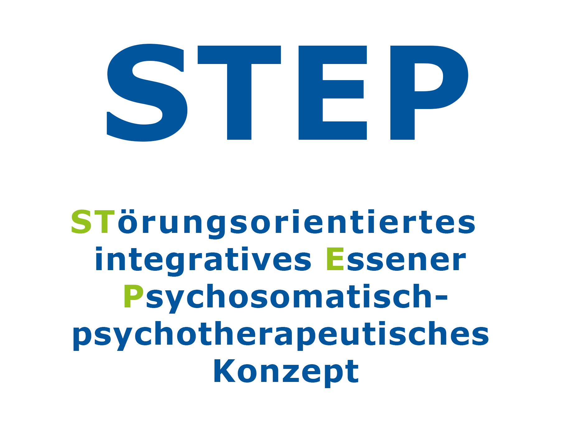 Das Bild zeigt das Logo des STörungsorientierten integrativen Essener Psychosomatisch-psychotherapeutischen Konzepts, kurz: STEP.